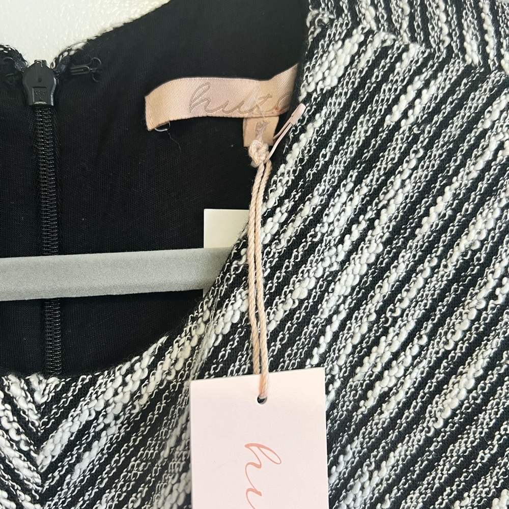 Anthropologie Hutch Dress NWT Avery Fit & Flare Black White Size M BEAUTIFUL! - Picture 9 of 11